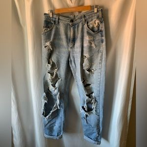 Custom Lee Distressed Jeans